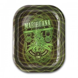 Bandeja Metal 18x14 cm - Marihuana CBD