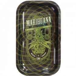 Bandeja Metal 27x16 cm - Marihuana CBD
