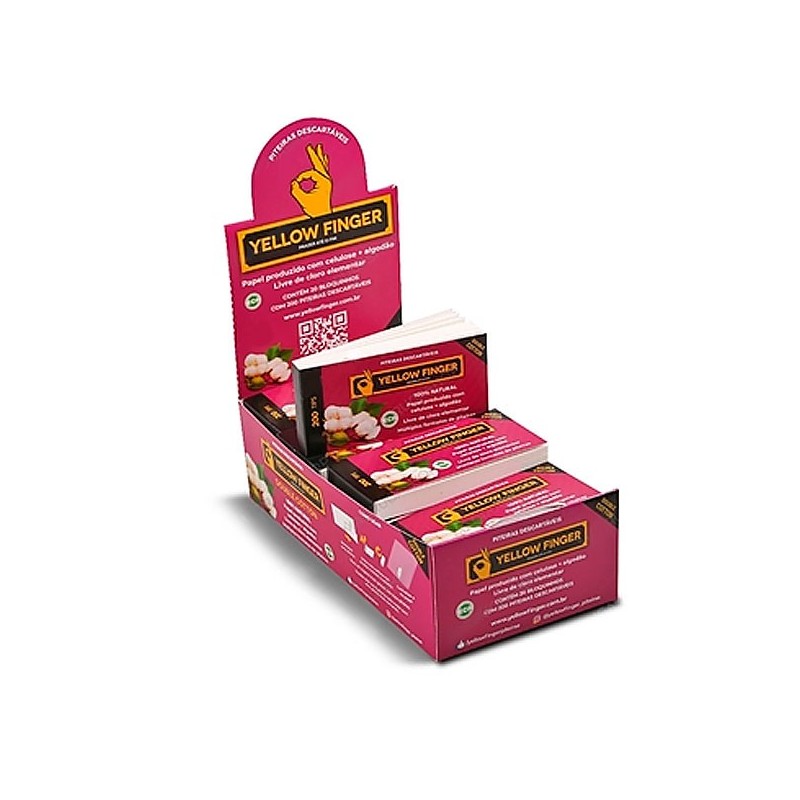 Filtro Yellow Finger Double Cotton 200 tips. Caja 20 u.