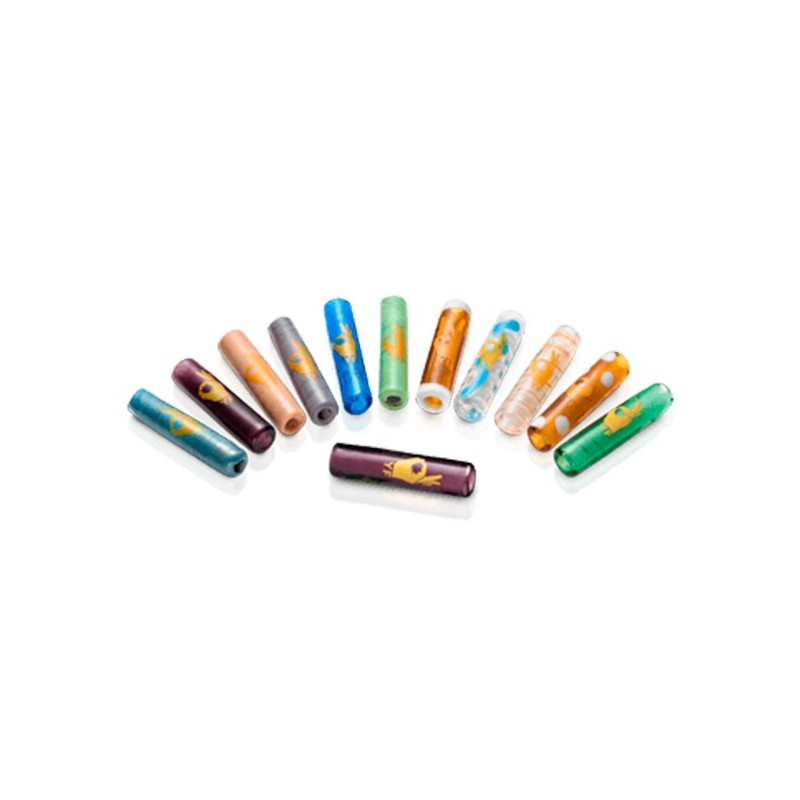 Filtro Yellow Finger Vidrio Murano Colores XL 28x6.5 mm Pack 5 u.