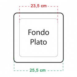 Plato Cuadrado 26x26 cm - Cannapot (87 u.)