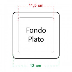 Plato Cuadrado 13x13 cm - ITT (280 u.)