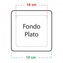 Plato Cuadrado 20x20 cm - ITT (50 u.)